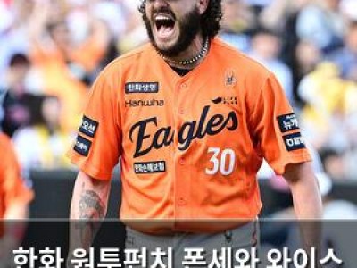한화 원투펀치 폰세와 와이스 리그 최강 자랑