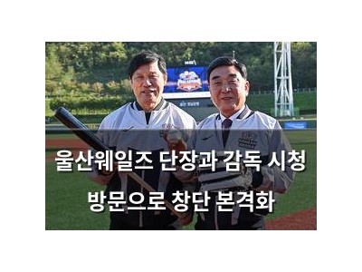 울산웨일즈 단장과 감독 시청 방문으로 창단 본격화