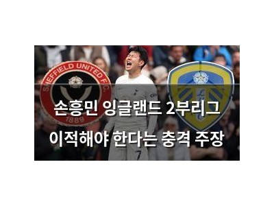 손흥민 잉글랜드 2부리그 이적해야 한다는 충격 주장
