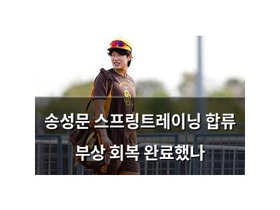 송성문 스프링트레이닝 합류 부상 회복 완료했나