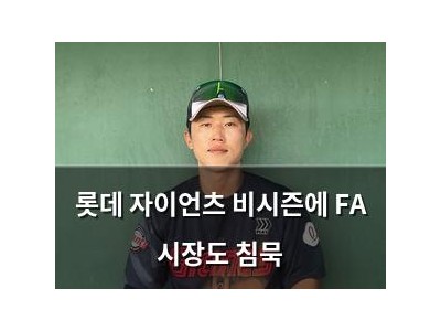 롯데 자이언츠 비시즌에 FA 시장도 침묵