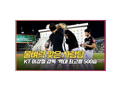 이강철 감독 500승 달성 KT 팬들 환호