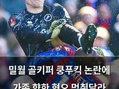 밀월 골키퍼 쿵푸킥 논란에 가족 향한 혐오 멈춰달라 요청
