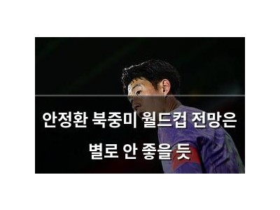 안정환 북중미 월드컵 전망은 별로 안 좋을 듯