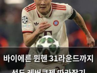 바이에른 뮌헨 31라운드까지 선두 레버쿠젠 따라잡기 어려워
