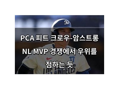PCA 피트 크로우-암스트롱 NL MVP 경쟁에서 우위를 점하는 듯